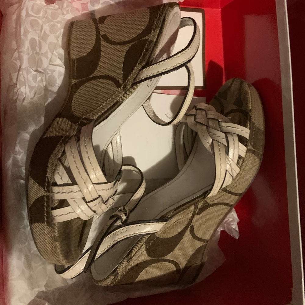 EUC Coach wedge Sandals